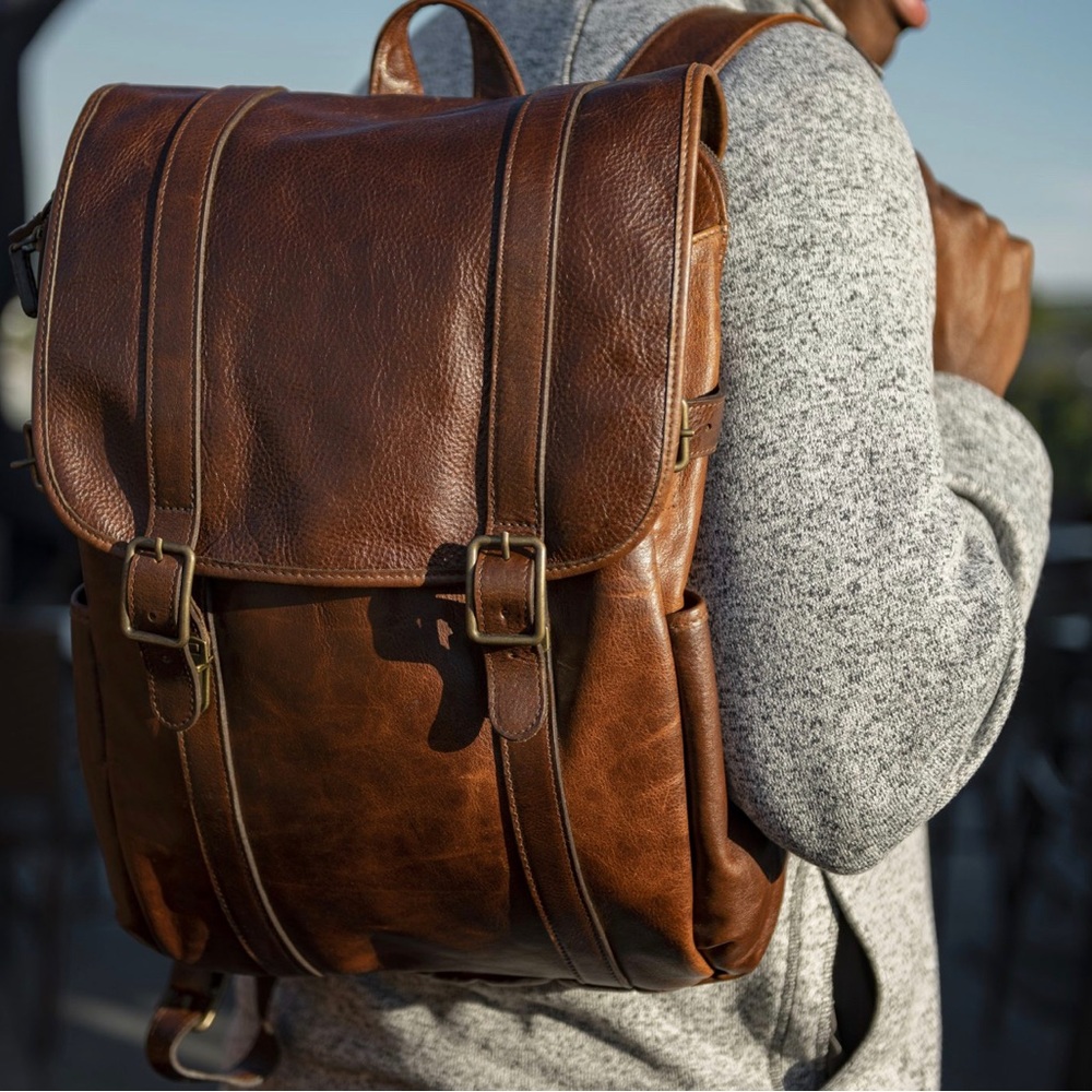 Moore & Giles Crews Leather Backpack Gem